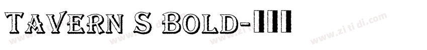 Tavern S Bold字体转换